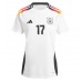 Maillot de foot Allemagne Florian Wirtz #17 Domicile vêtements Femmes Europe 2024 Manches Courtes